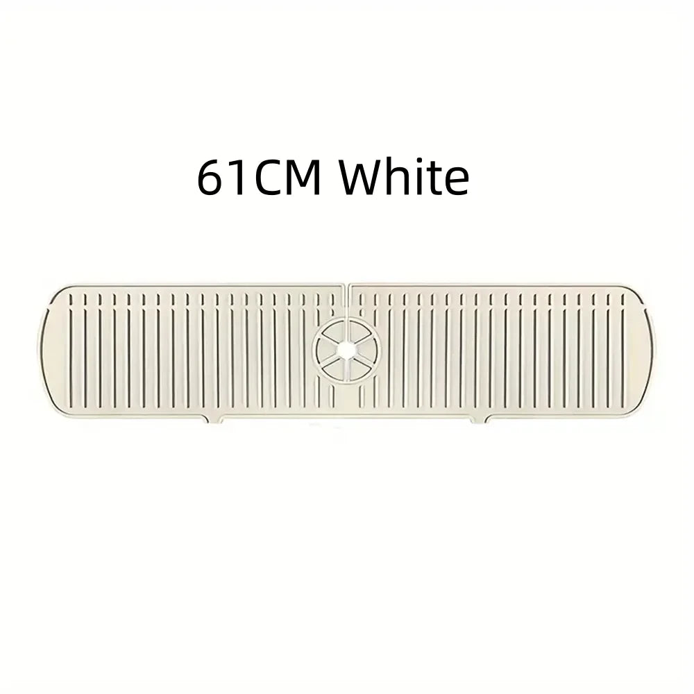 Silicone Drain Mat, Kitchen Faucet Sink Splash Guard, Sink Draining Pad Behind Faucet,For Kitchen & Bathroom Countertop Protect The jack market .AU The jack market .AU Home $ 50 14:29#35CM White