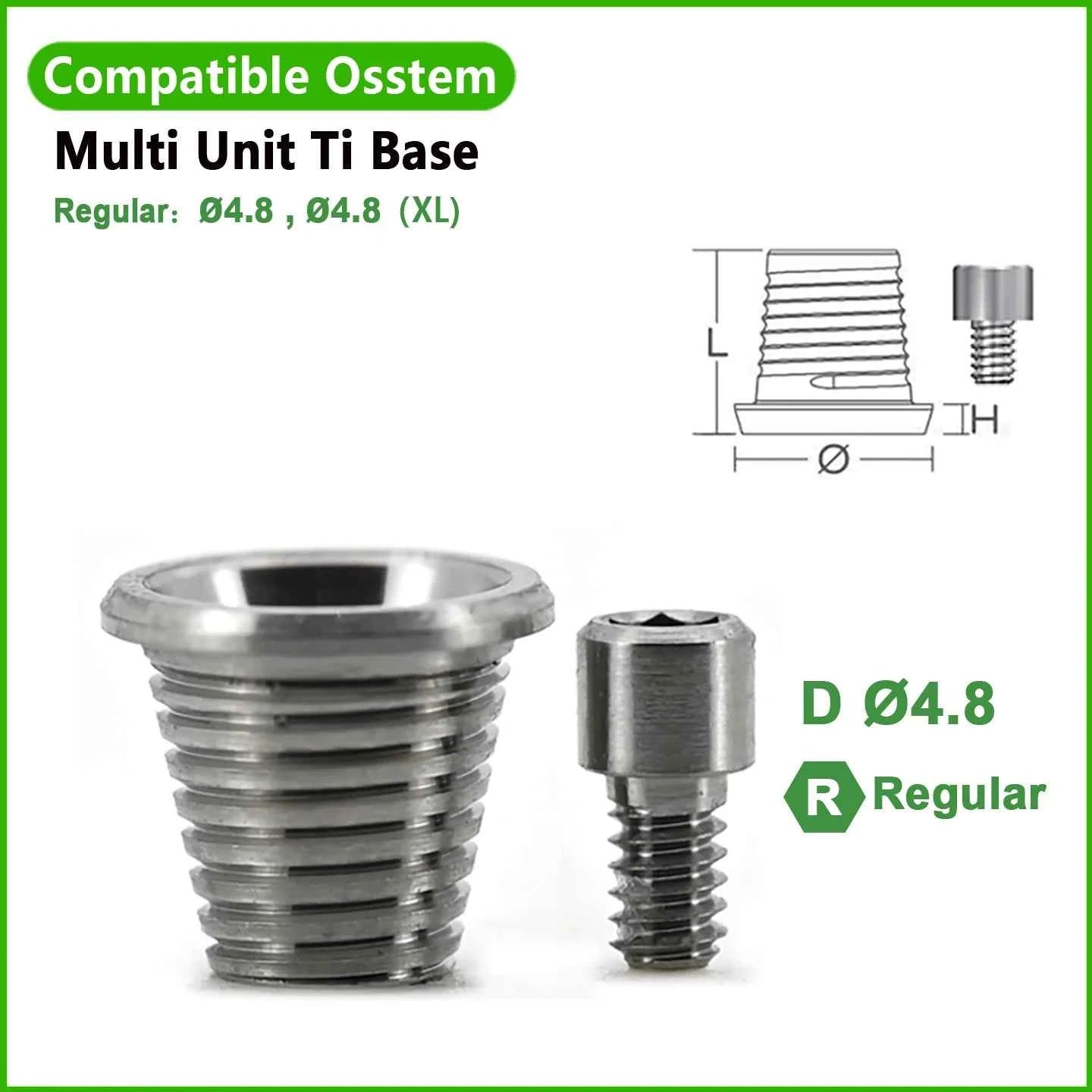 Osstem Multi-Unit Titanium Base Abutment CAD/CAM Grade 5 Ti-Base High Precision Implant Restoration for Dental Clinics & Labs