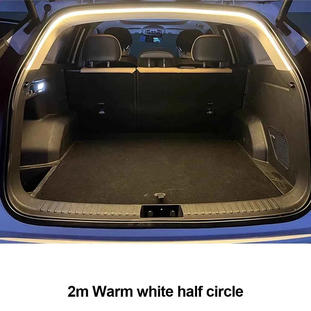 12V Car High Brightness Trunk Lighting Ambient Light Interior Decoration LED Wiring Free Automatic Sensing Tailgate Light Strip
