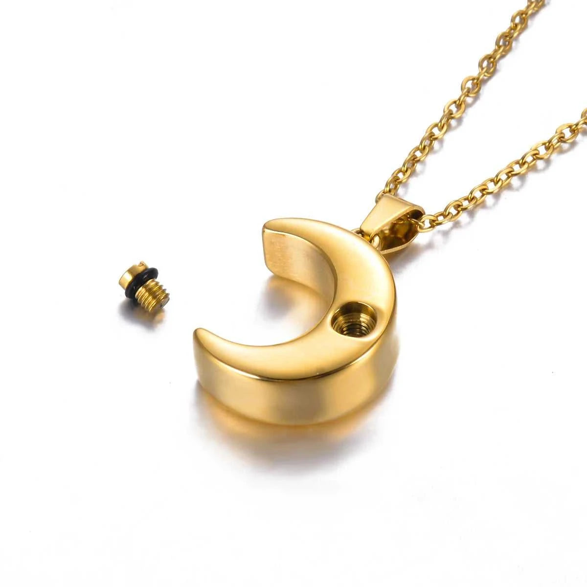 Stainless Steel Crescent Moon Pendant Cremation Jewelry Urn Necklaces for Human Pet Ashes Memorial Jewelry Gift for Women Men The jack market .AU The jack market .AU Jewellery & Chains $ 53 200001033:361187#Rose Gold