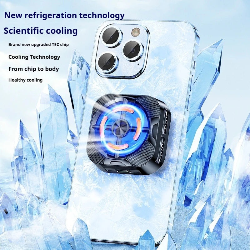 New Mobile Phone PUBG Game Cooler Semiconductor AI Temperature Control with RGB Light Magnetic/Back Clip Cooling Radiator