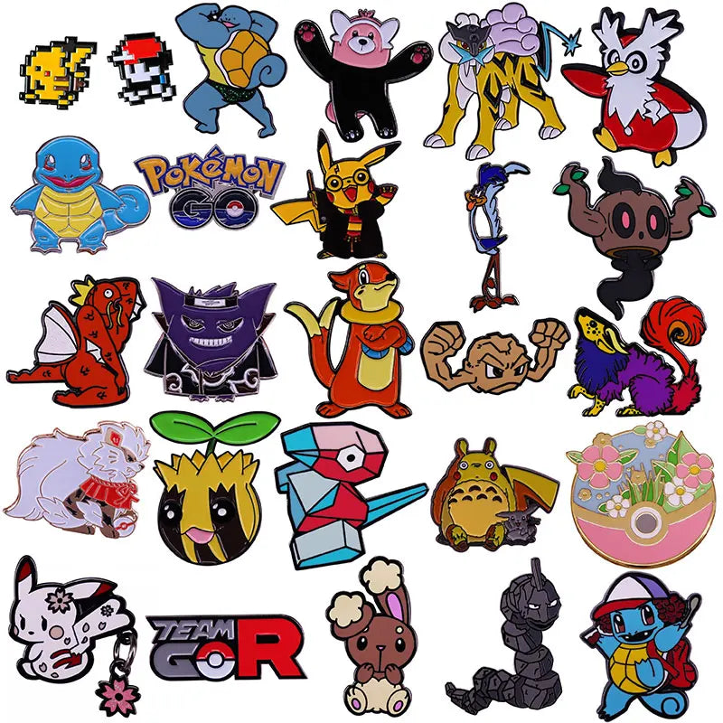 Pokemon Pikachu Series Enamel Pins Cute Brooch For Women Lapel Pins Badge on Backpack Costume Accessories Fashion Jewelry Gifts