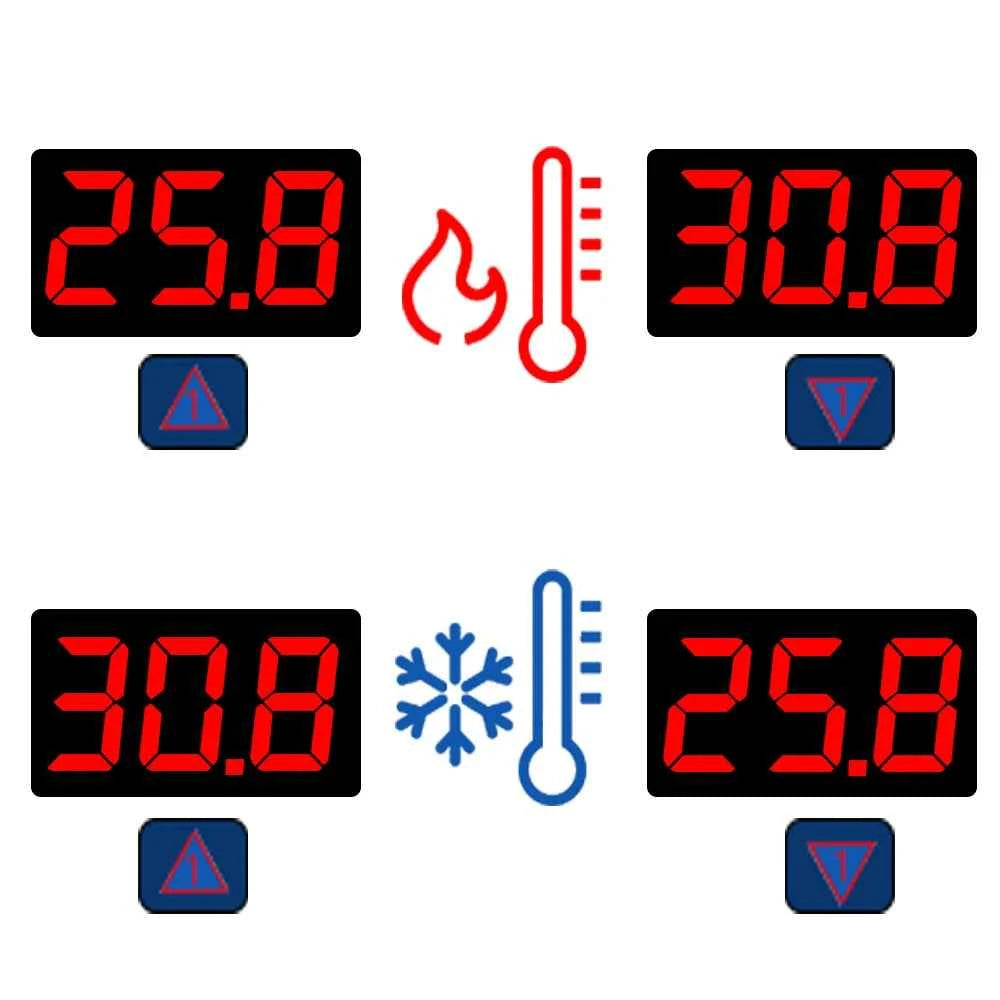 W1099 Digital Temperature & Humidity Controller for Egg Incubators - Dual Voltage 12V/24V & 110-220V