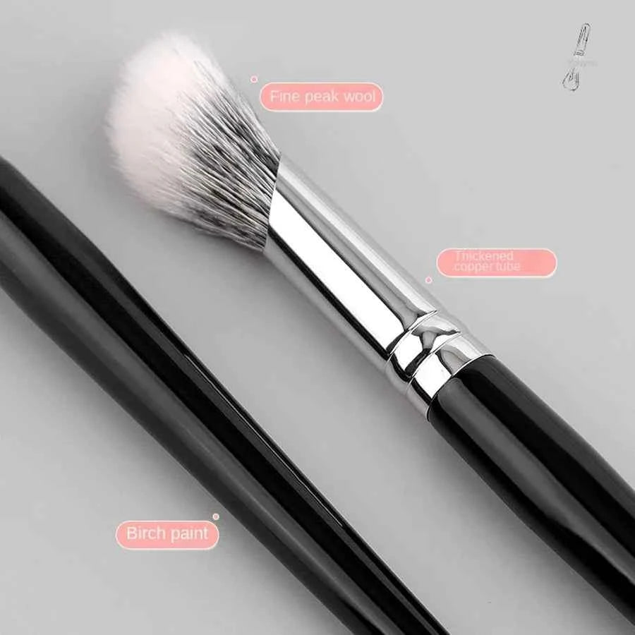Goat Hair Blusher Brush Mimics Fingertip Aplication Stippling Powder Blusher Makeup Brushes Goat Hair Blush Make Up Tools