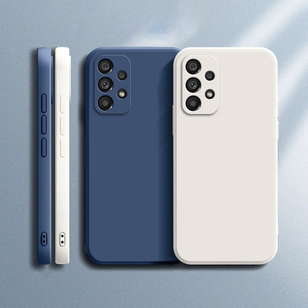 Original Silicone Case On For Samsung A13 A23 A33 A53 A73 A14 A24 A34 A54 A05 A15 A25 A35 A55 5G Cover Cases
