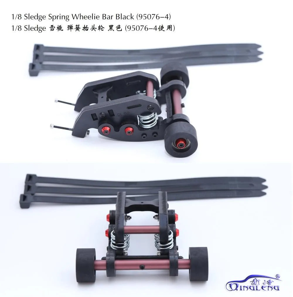 Spring Wheelie Bar For TRAXXAS 1/8 4WD SLEDGE RC CAR TRUCK-95076-4