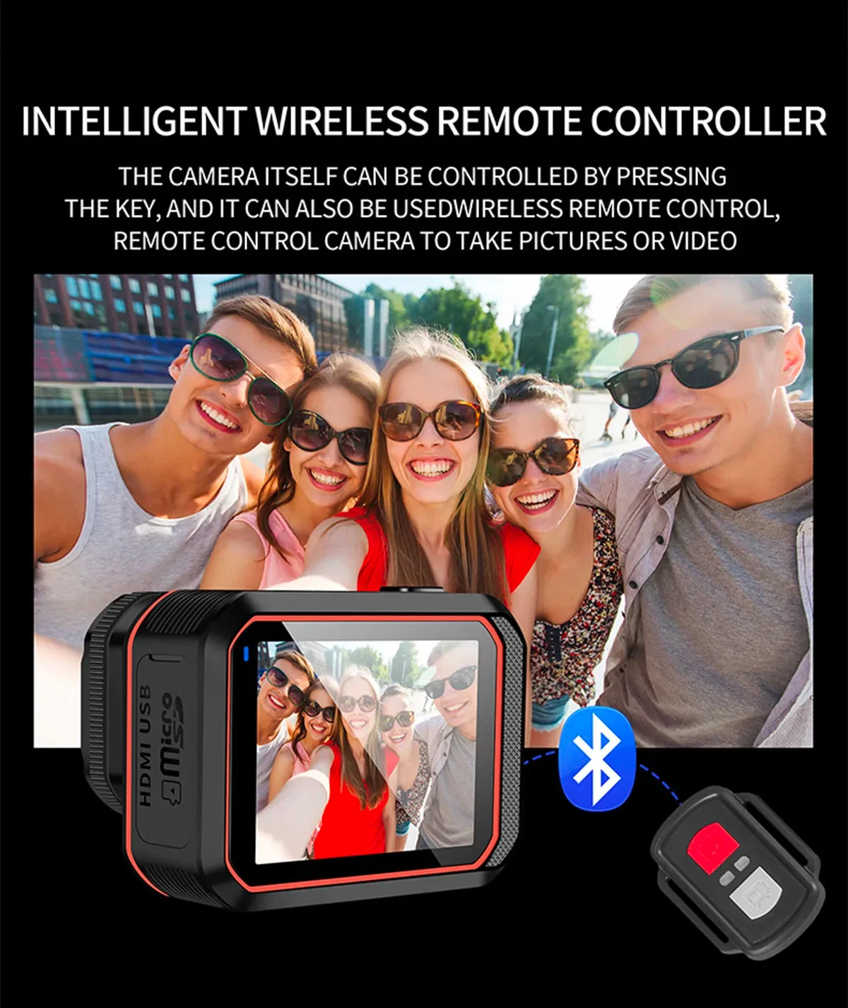 Action Camera 4K60FPS WiFi Anti-shake Action Camera With Remote Control Screen Waterproof Sport Camera drive recorder