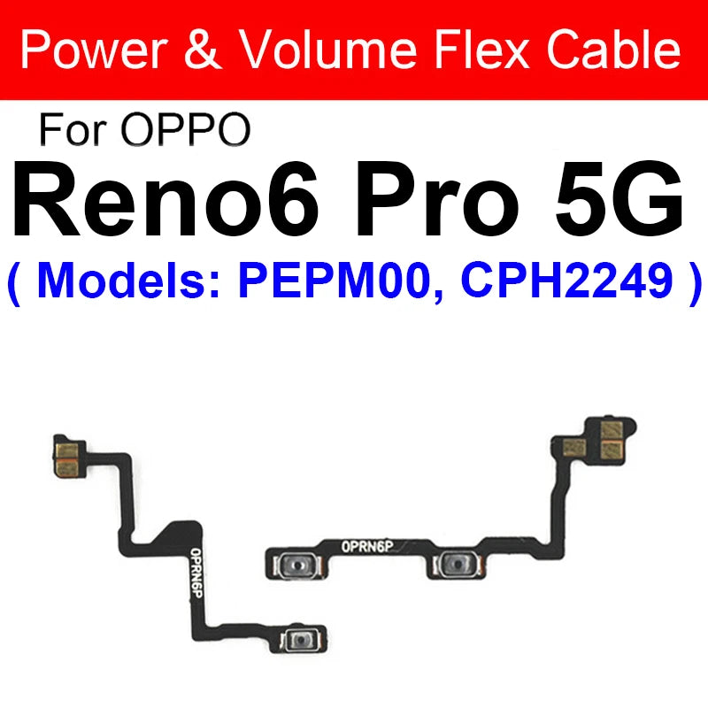 OPPO Power Volume Flex Cable - Durable Replacement for Reno 5, 6, Pro Plus, 6 Lite, 4G & 5G