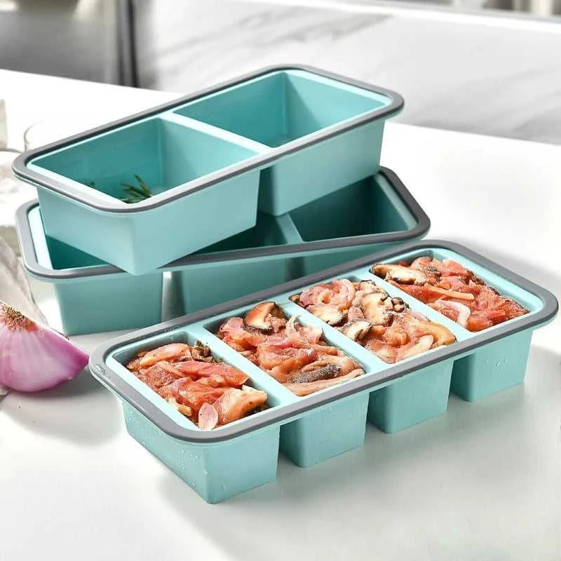 Silicone Freezer Tray ,Freezing Trays with Lid for Meal Prep Silicon Soup Portion Freeze Tray Make Stock Souped Ice Cube The jack market .AU The jack market .AU $ 39 14:350853#2grid-blue