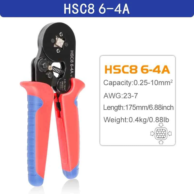 HSC8 Crimping Pliers - Versatile Wire Crimper for Ferrule Sleeves & Tubular Terminals