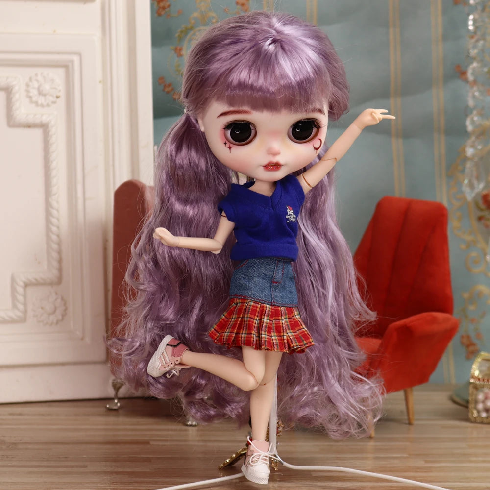 Outfits For ICY DBS Blyth Doll Simple Dress Cassual Style Special Price Suit 1/6 Jecci Five Azone S Anime Girl Ob24 Toys