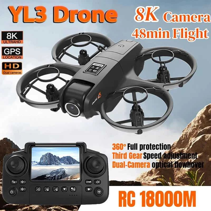 YT3 Drone 8K 5G GPS Professional HD Aerial Photography Remote Control Aircraft HD Dual Camera Quadcopter Toy 2026 NEW The jack market .AU The jack market .AU $ 52 14:366#Apron-Not Drone