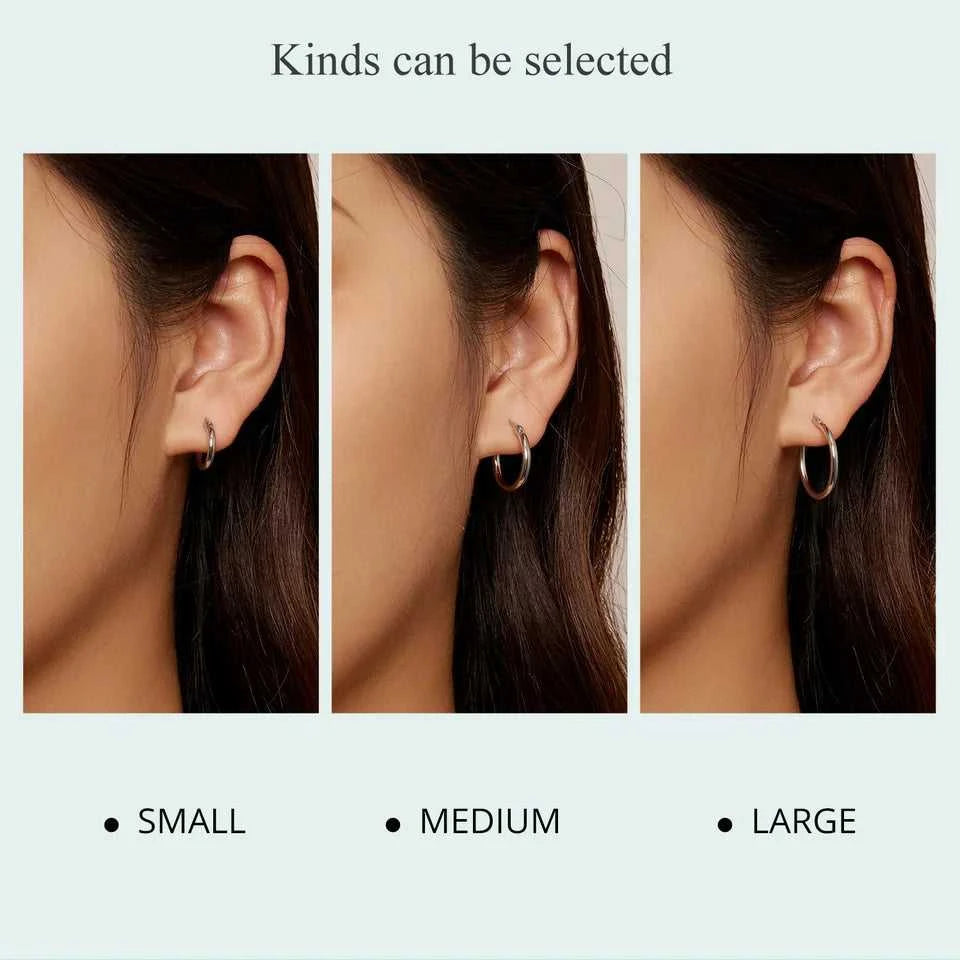 BAMOER 925 Sterling Silver Bold Classic Hypoallergenic Hoop Earrings, 14K White Gold Plated Glossy Tube Earrings for Women Gift The jack market .AU The jack market .AU Jewellery & Chains $ 65 200000226:365458#Gold - 21mm;200007763:201336100