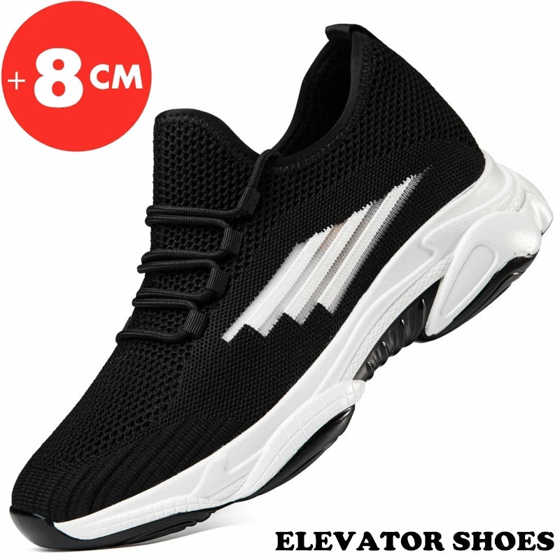 Men Elevator Shoes Fashion Outdoor Casual Sneakers Height Increase Shoes for Men Height Increase Insole 8CM Lift Platform Shoes