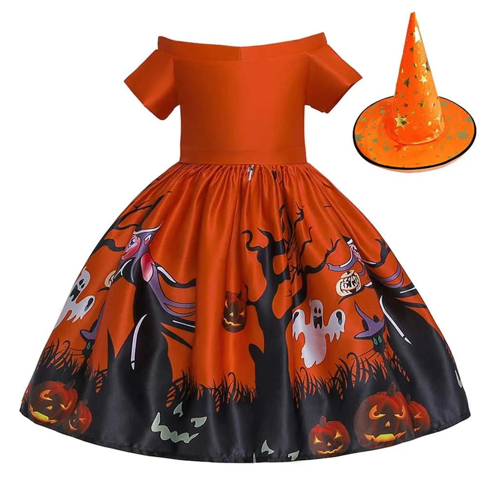 Girls Dress Halloween Costume For Kids Girl Party Dresses Children Girls Pumpkin Lace Witch Printed Cosplay Princess Dress The jack market .AU The jack market .AU Mum & Kids: Essential Products for Every Family $ 44 14:350852#black;200000463:200004187#100 (2T)