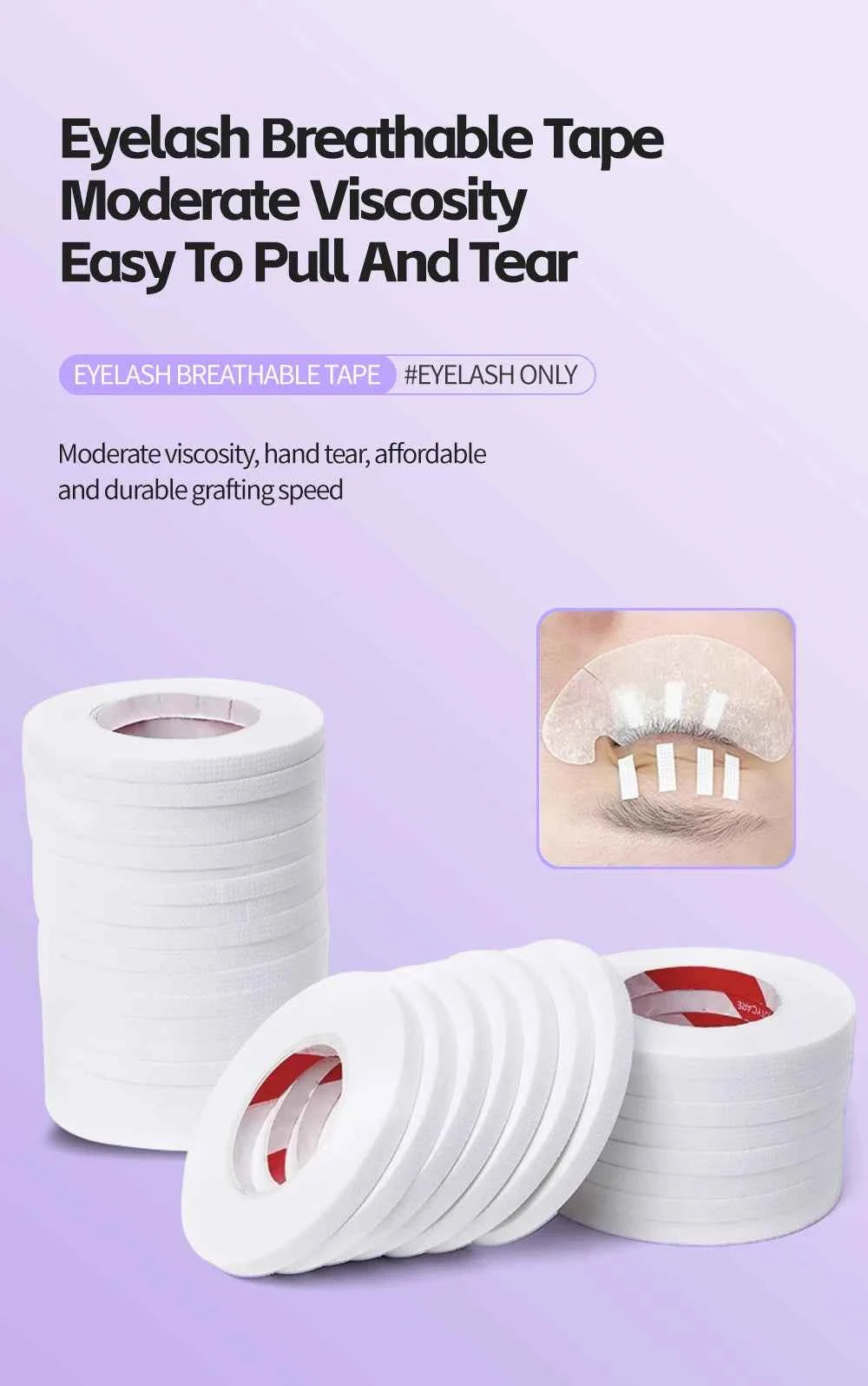 4mm Mini Eyelash Extension Tape Makeup Breathable Anti-allergy Easy to Tear Micropore Tape Professional Lashes Tape Wholesale