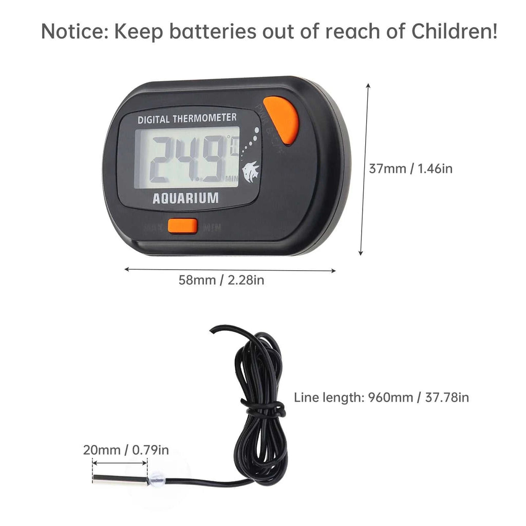 MAX/MIN LCD Display Digital Aquarium Thermometer Fish Tank Water Temperature Meter Tester Gauge Temp Control with Sensor Probe The jack market .AU The jack market .AU Home $ 26 14:193#Black Orange;200007763:201336100