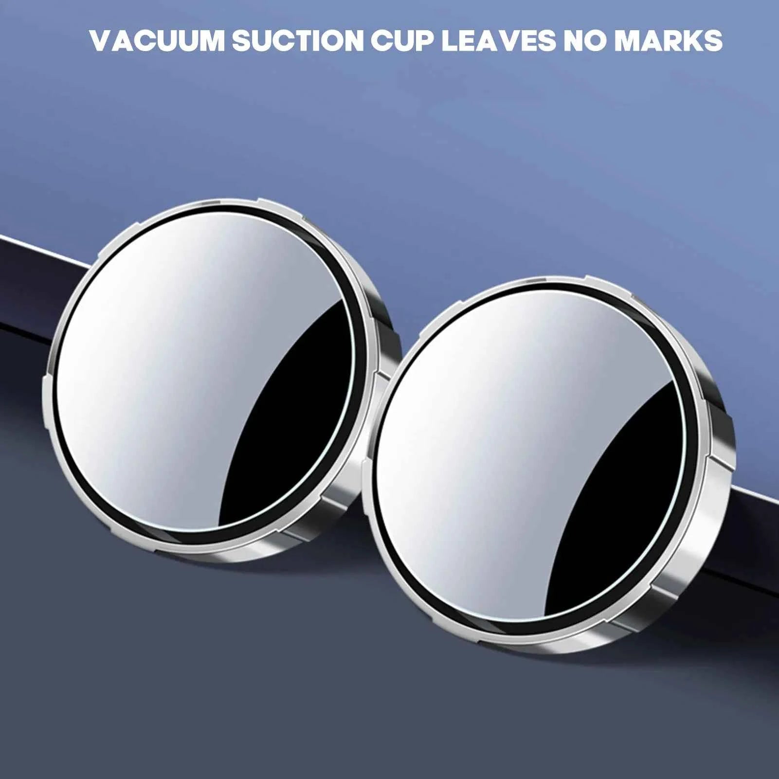 Car Blind Spot Mirror 360 Degree Adjustable Round Convex Rear View Mirror with Suction Cup Wide Angle Clear HD Anti Glare