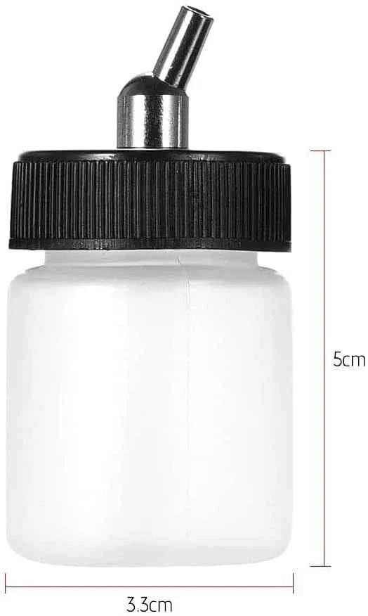 Joystar Dual Action Airbrush Bottle - 10 x 22CC with Standard Suction Lid for Siphon Feed Precision