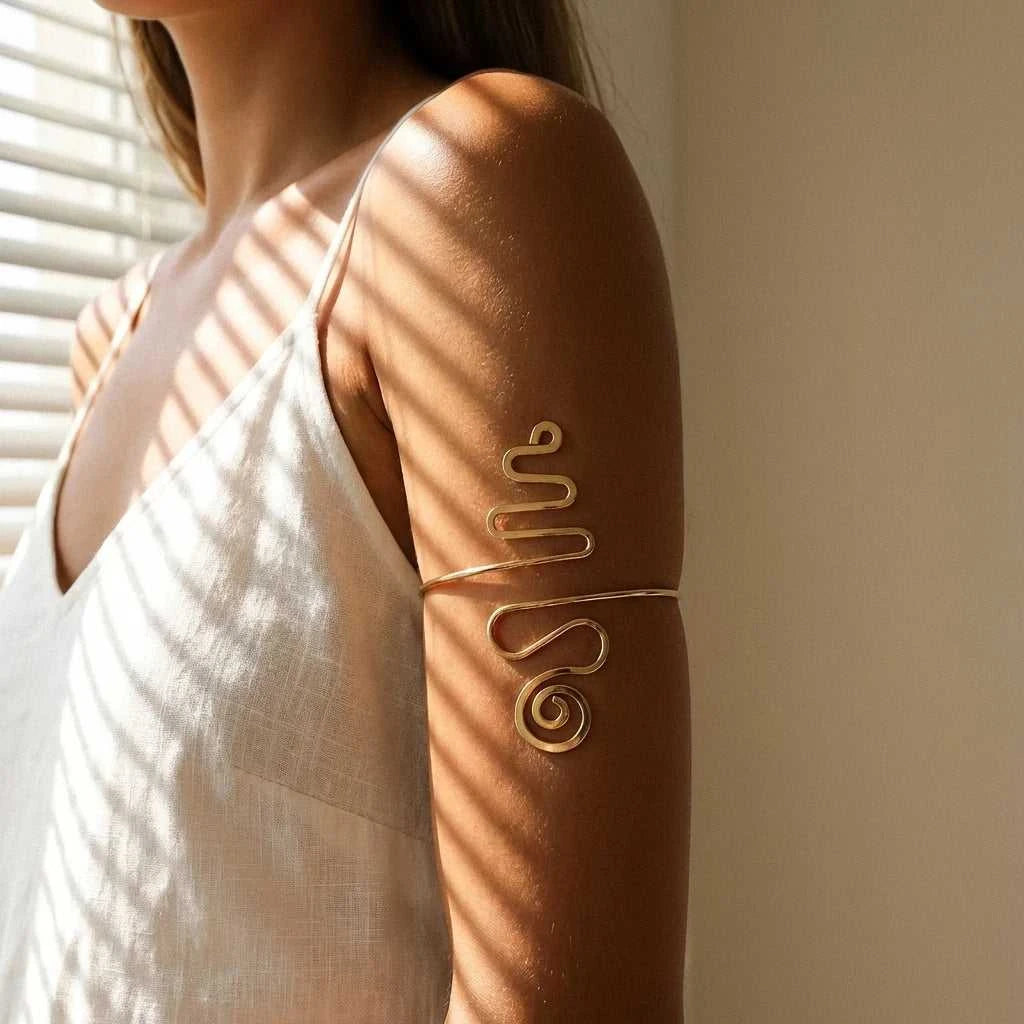 Minimalist Gold Color Spiral Upper Arm Cuff Bracelet for Women Boho Line Geometric Upper Cuff Bracelet Beach Festival Jewelry The jack market .AU The jack market .AU Jewellery & Chains $ 48 200001034:200004862#BR26Y0146