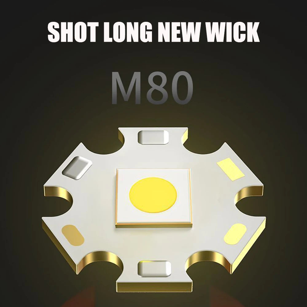 1000W Built-in Battery Flash Light Emergency Spotlights 9km 990000000LM Most Powerful Led Flashlights Tactical Torch 15000mah