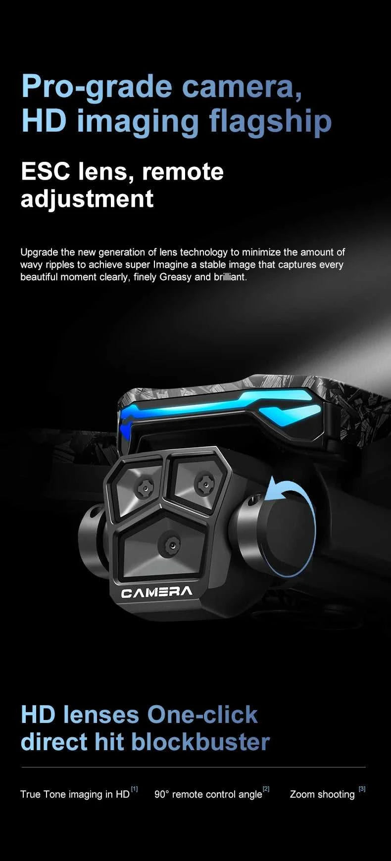 New D13 RC Drone 4K Professional HD Triple Camera 5G WIFI FPV Dron 360° Obstacle Avoidance Brushless Large Screen Quadcopter Toy The jack market .AU The jack market .AU Drones $ 128 14:29#D13-Screen Drone