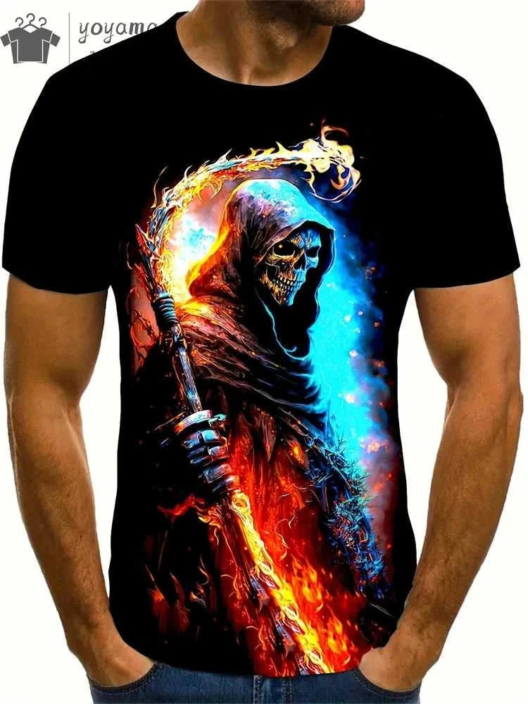 Men's Horror Skull Print T-Shirt 3D Print Vintage O-Neck Short Sleeve Fashion Oversized T-Shirts Men's Summer Street Clothing The jack market .AU The jack market .AU Men Fashion $ 25 14:771#P2TGL22WU;5:100014066