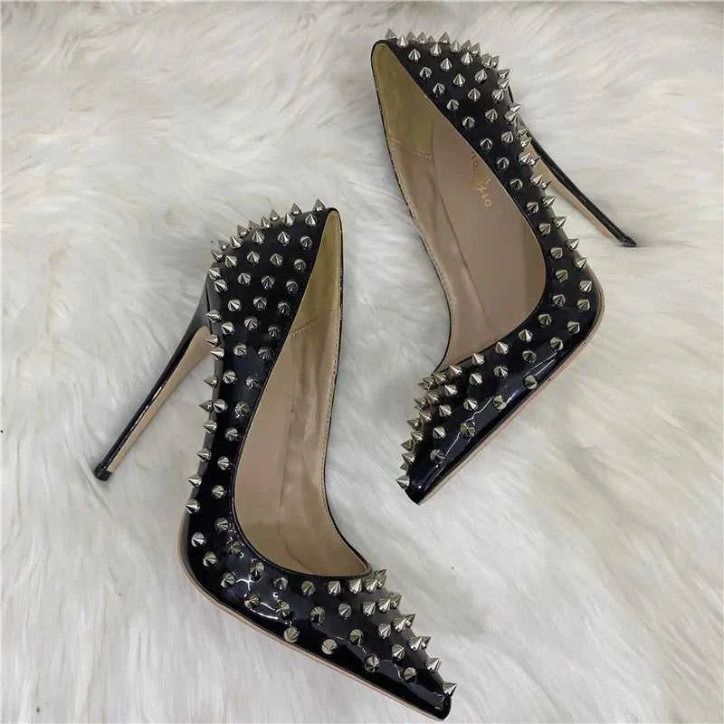 Super Thin Heel 8 10 12CM Sexy All Spikes Rivets Women Pumps Pointed Toe Super High Heels Party Nightclub Fashion Shoes Size 46 The jack market .AU The jack market .AU Step Up Your Style: Trendy Shoes for Every Occasion! $ 117 14:173#As Picture Shown;200000124:100010483