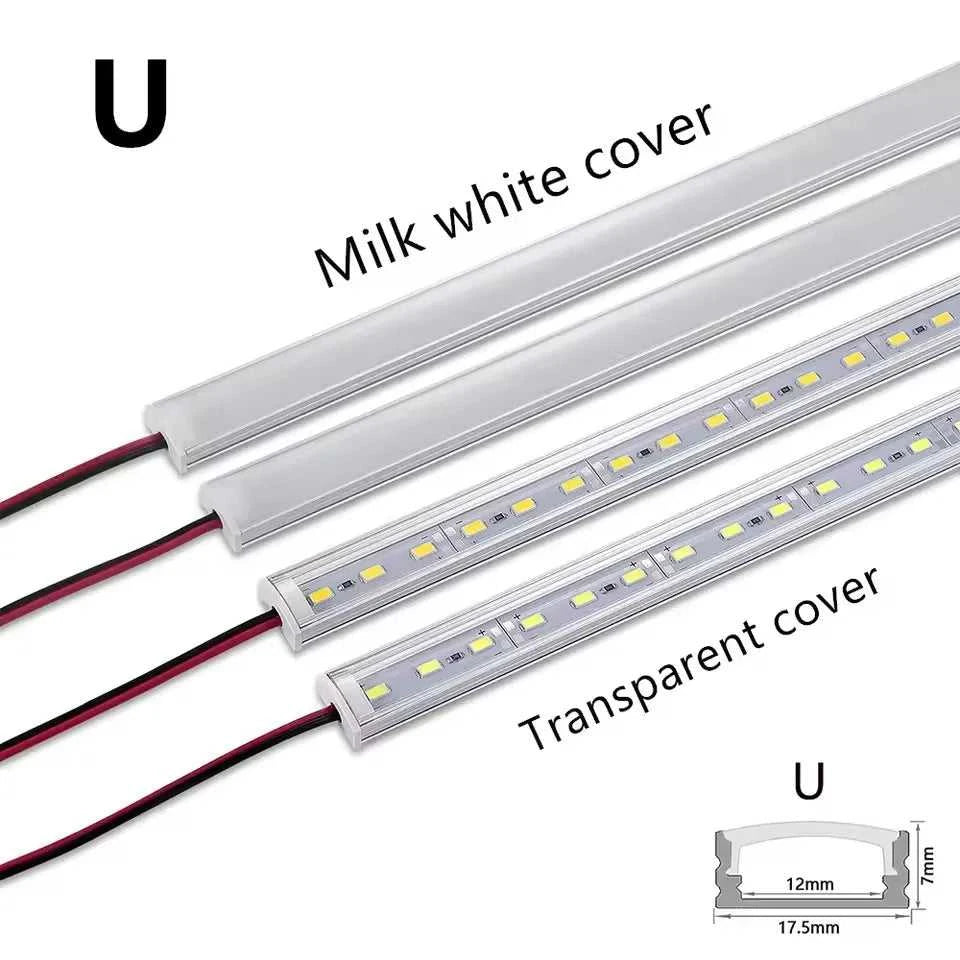 LED cabinet bar light 5730 5630 36LEDs Kitchen light under furniture 12V DC 50cm profile aluminum led hard strip Linear lights The jack market .AU The jack market .AU Home $ 85 136:202573808#V Milky cover 3000K;14:193#10PCS