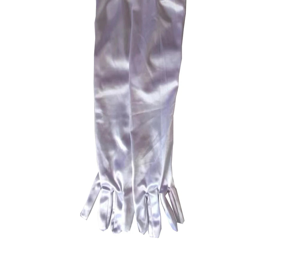 Bridal Elegance Elbow-Length Satin Gloves - Multi-Color, Stylish & Affordable Wedding Accessories