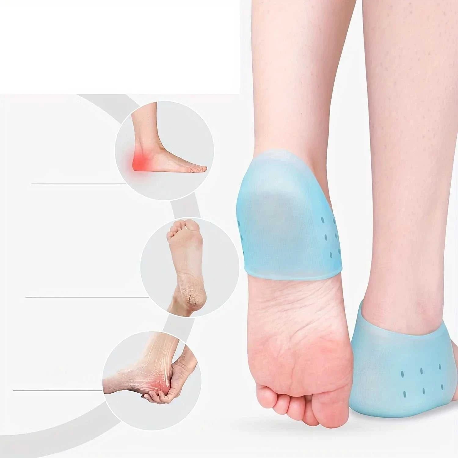 Gel Silicone Skin-Softening Silicone Heel Protectors Heel Cups Spurs Cracked Heel Sleeve Socks Feet Care Skin Repair Cushion New The jack market .AU The jack market .AU Step Up Your Style: Trendy Shoes for Every Occasion! $ 49 14:350853#No holes-Blue