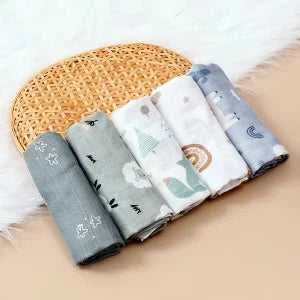 Kangobaby #My Soft Life# 5pcs Multifunctional Baby Muslin Bib Newborn Blanket Breathable Child Scarf 60x60cm The jack market .AU The jack market .AU Mum & Kids: Essential Products for Every Family $ 34 14:1052#CP04