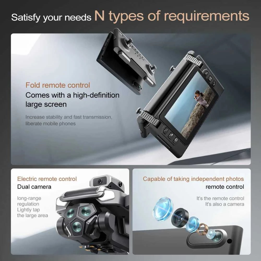 2025 New M66 Drone HD Folding Remote Control With Camera And Screen 5G FPV Camera Quadcopter Brushless Motor RC Quadcopter The jack market .AU The jack market .AU Drones $ 125 14:691#M66-Grey
