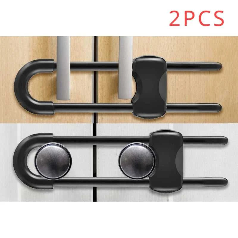 2/4PCS Sliding Cabinet Child Safety Locks Baby Proofing Cabinet Lock Cupboard Latches for Kids on Closet Door Knobs Handles The jack market .AU The jack market .AU Mum & Kids: Essential Products for Every Family $ 30 14:173#Black 4pcs