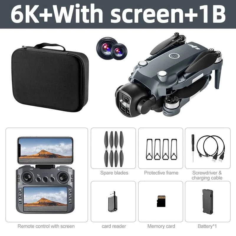 Lenovo V988 Drone 8K Professional HD Dual Camera With Screen RC Brushless Motor Quadcopter Foldable Aerial Photography toy The jack market .AU The jack market .AU $ 143 14:193#Blue-6K-battery-1