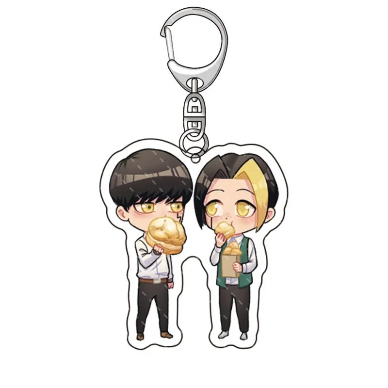 Anime Mashle Acrylic Keychains Double Side Acrylic Figure Key Ring Creative Pendant Xmas Halloween Fans Gift