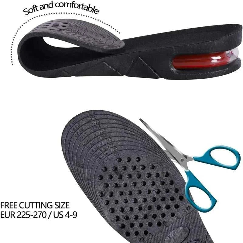 3-9cm Invisible Height Increase Insoles 3 Layer Air Insert Adjustable Cut Heel Insert Men Women Shock Absorbing Growing Sole The jack market .AU The jack market .AU Step Up Your Style: Trendy Shoes for Every Occasion! $ 52 14:691#3CM-Black