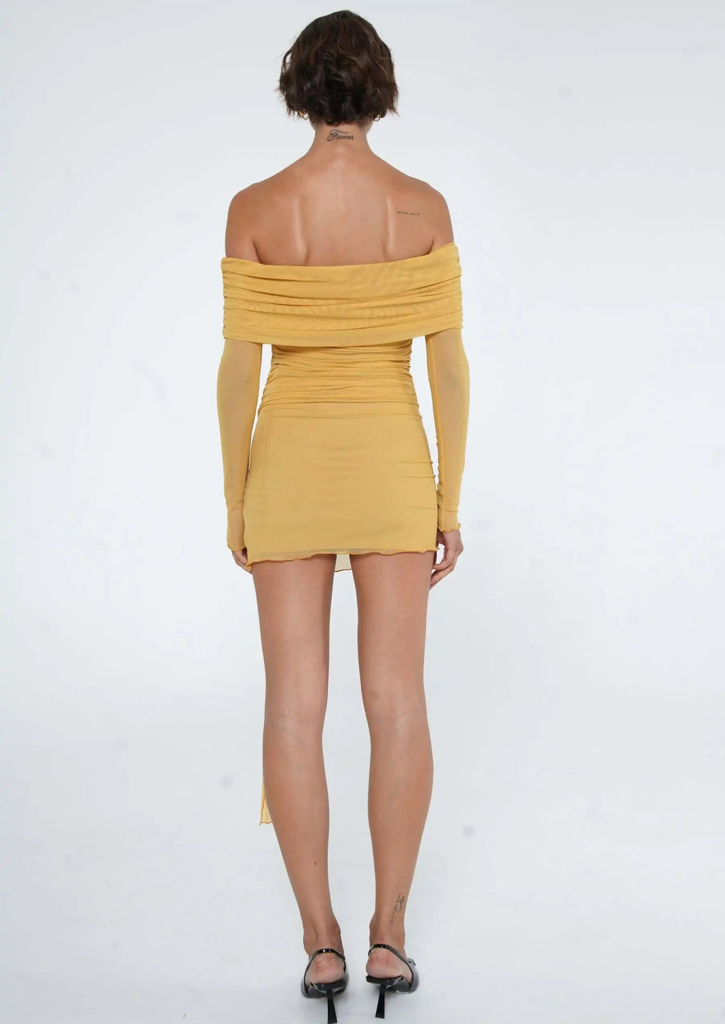 Articat One Shoulder Mesh Dress - Double Layered, Pleated Skirt for Women - Perfect for Vacation & Party