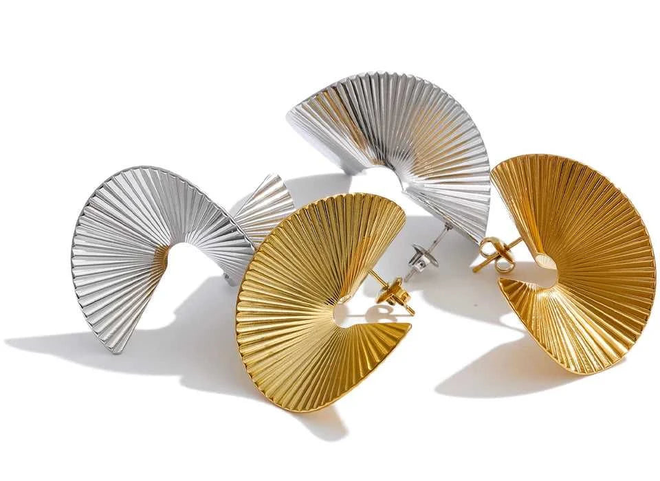 Yhpup Statement Stainless Steel Metal Twist Gold Color Geometric Stud Earrings Fashion Temperament Waterproof Jewelry Wholesale The jack market .AU The jack market .AU Jewellery & Chains $ 52 200001034:361181#YH3093A Steel