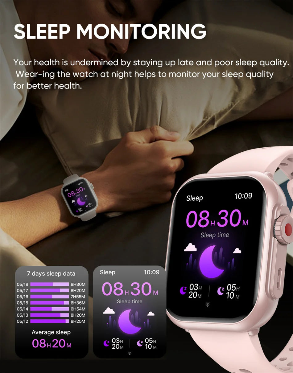 Ultra K62 1000mAh Battery AMOLED Smart Watch Heart Rate Men 100+Sport HD Bluetooth Call IP67Waterproof Women SmartWatch 2026 New
