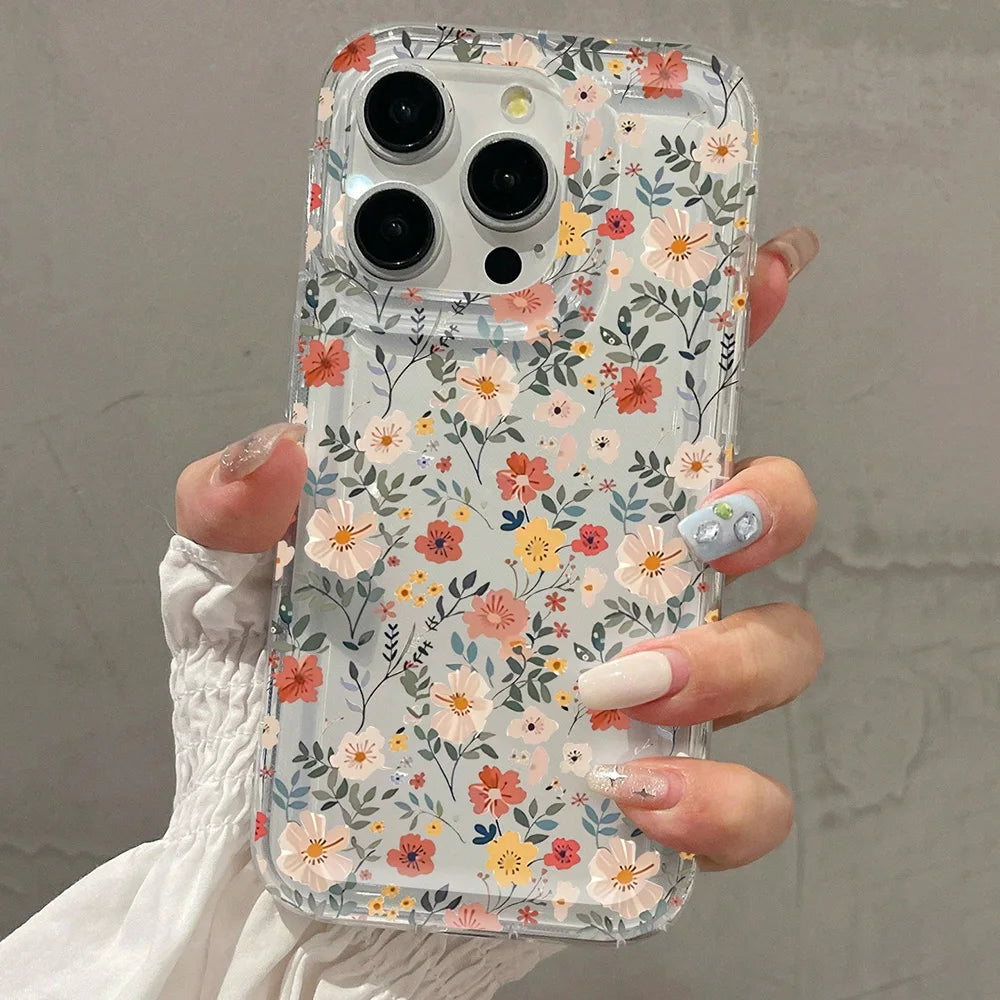 Case For iPhone 17 16 15 14 Pro Max 13 12 11 Colorful Floral Pattern Soft Phone Cover For iPhone XS XR X 7 8 Plus 16e 17Air Case
