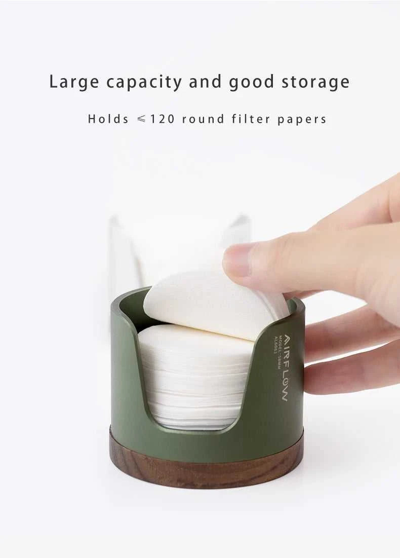 AIRFLOW Coffe Coffee Filter Paper Storage Box 51/53/58mm Round Filter Paper Holder Mocha Pot Filter Paper Dust-proof Storage Box The jack market .AU The jack market .AU $ 49 14:193#Silver