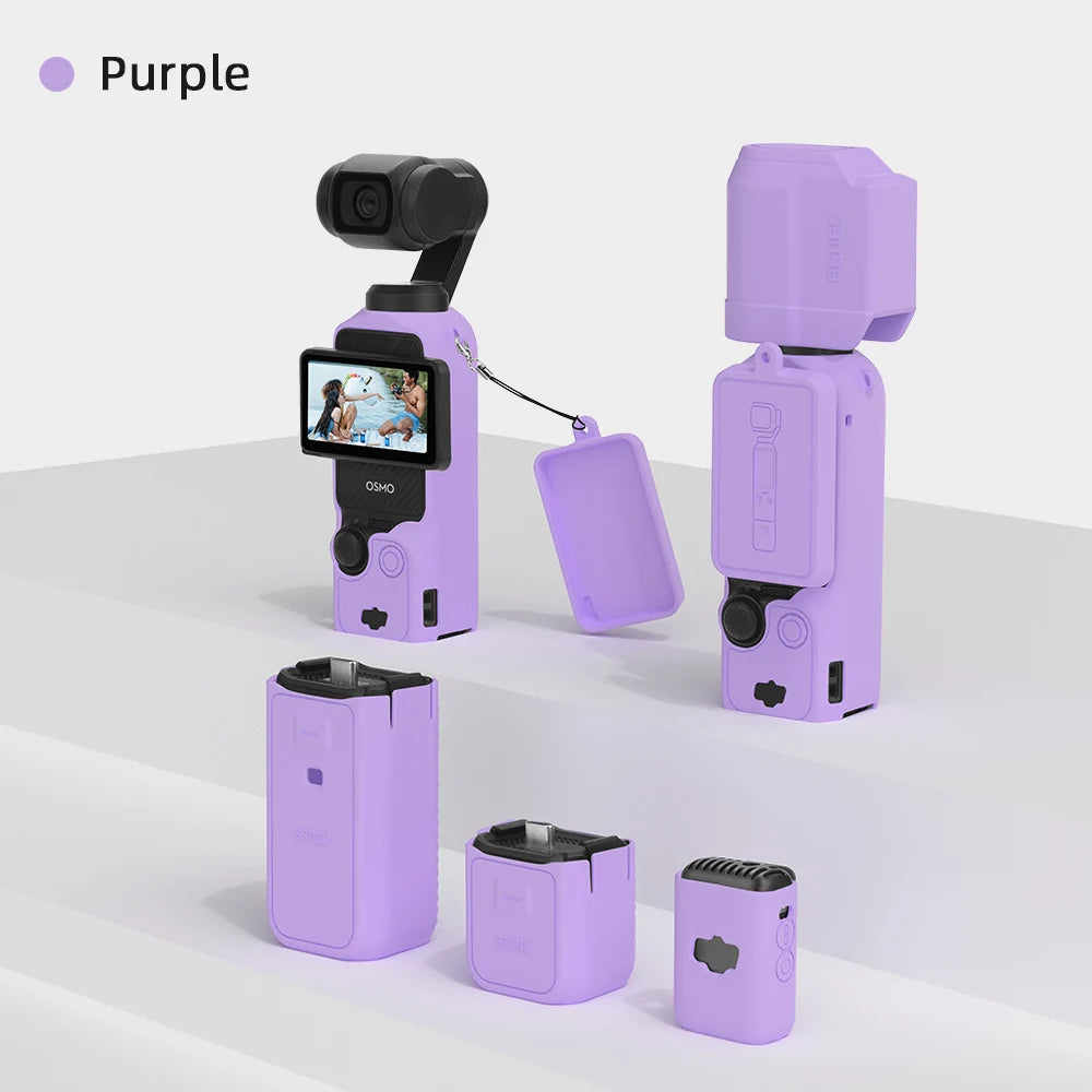 Silicone Cover Protective Case Camera Lens Protector Scratch-Resistant Lens Cover For DJI OSMO Pocket 3 Camera Shell Accessories