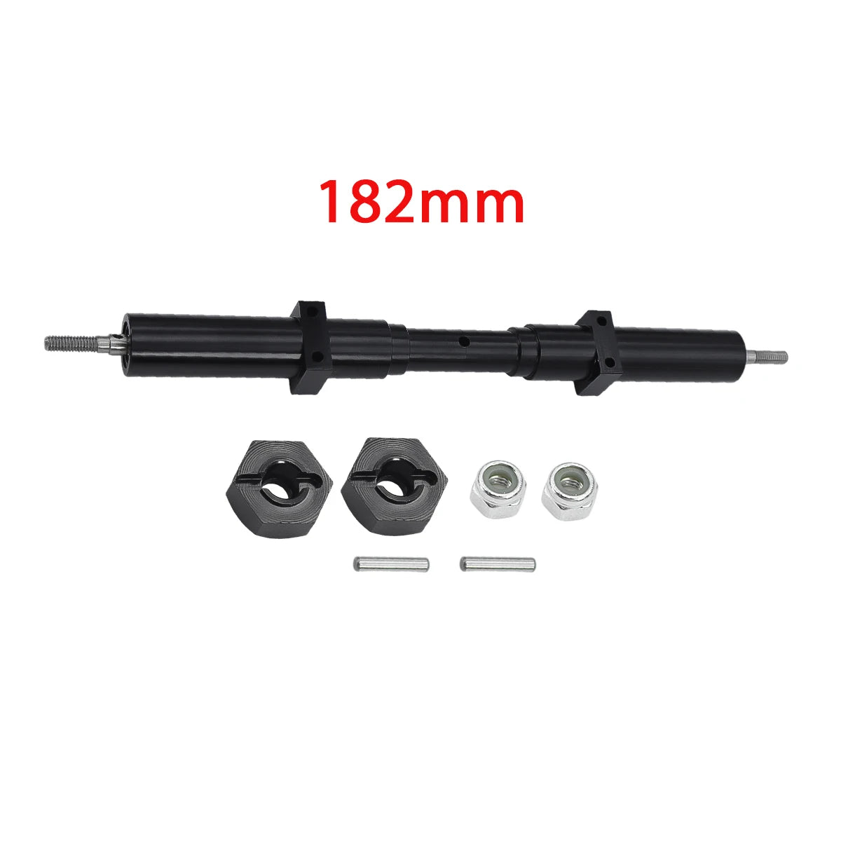 CNC Metal Unpowered Rear Axle 133.5mm/155mm/182mm For 1/14 Tamiya Tractor Trailer Truck 1/10 RC Car DIY Parts Upgrades