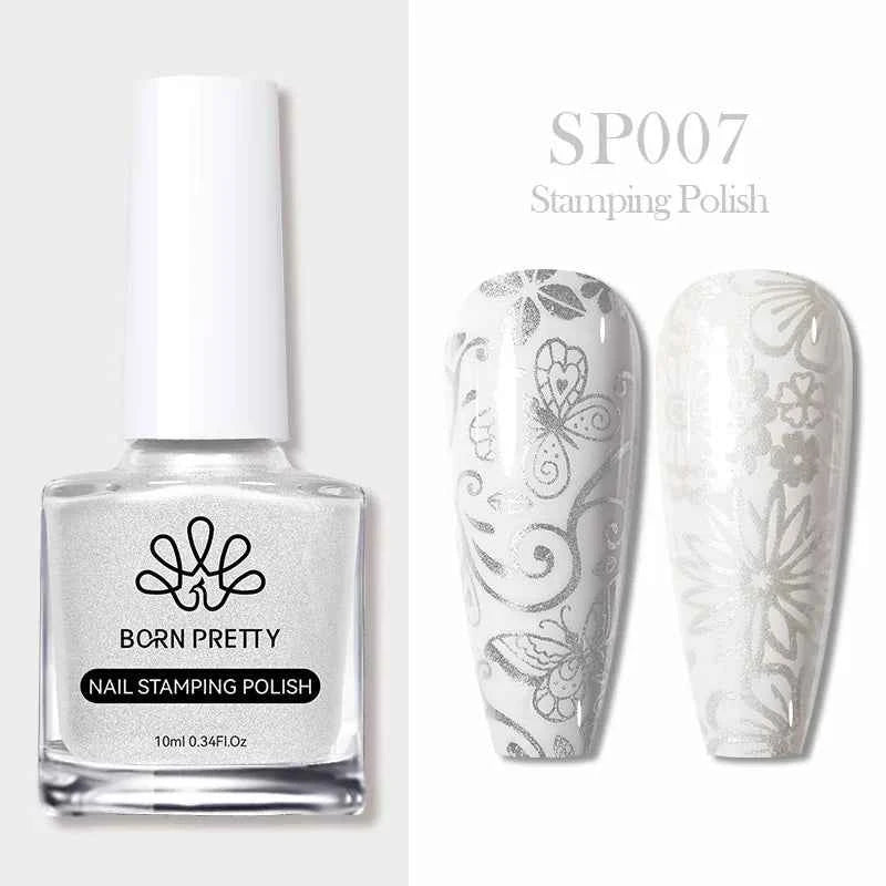 BORN PRETTY Stamping Nail Polish Set - Vibrant 10m Colors for Stunning Nail Art Designs