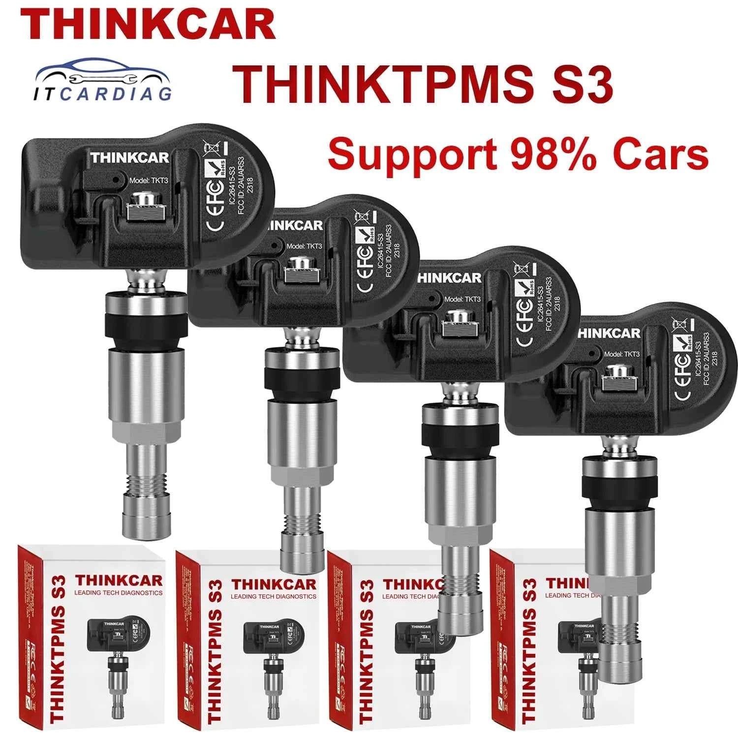 Newest THINKCAR S3 THINKTPMS S3 Upgrade of S2 TPMS Sensor S3 315MHz 433MHz Automotive Mechanical Workshop Tools TPMS