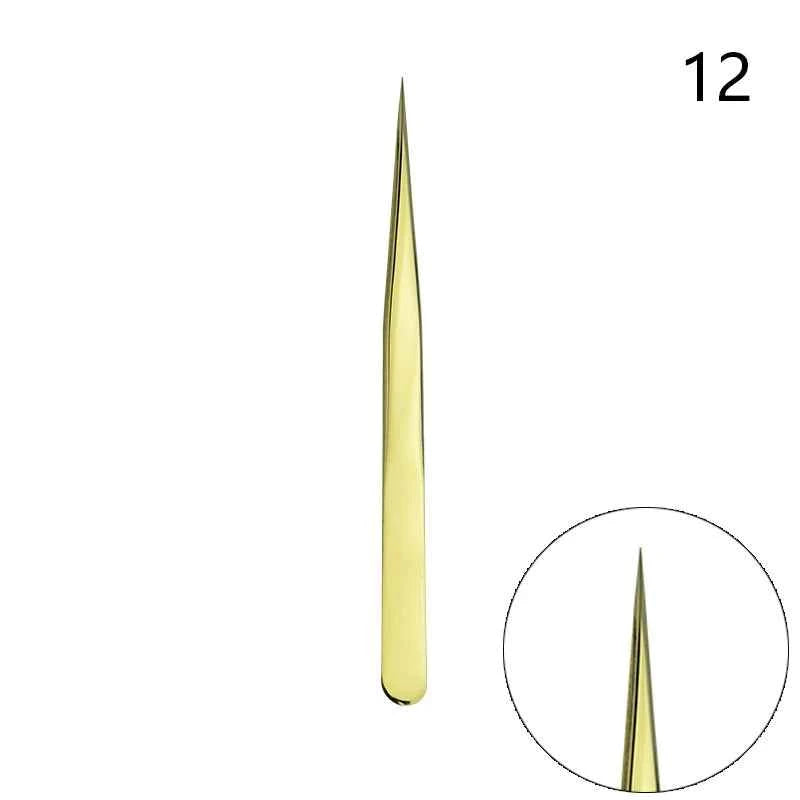 LuxeLash Anti-Slip Precision Tweezers | Curved & Straight Tips for Flawless Lash Extensions & Nail Art