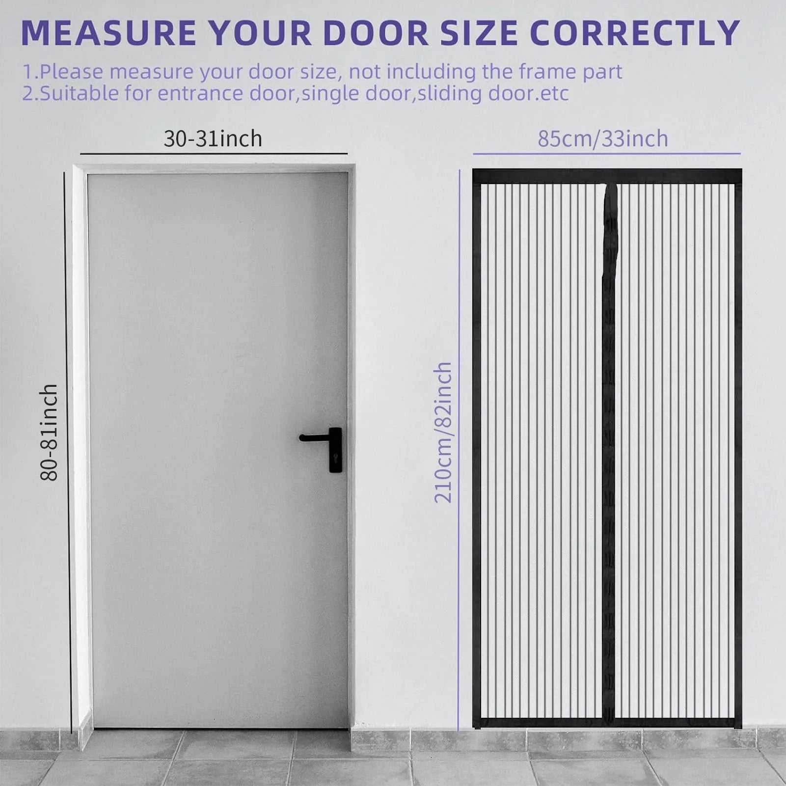 Magnetic Screen Door Hands Free Mesh Partition Heavy Duty Curtain Keeps Bugs Out Frame Hook & Loop Pet and Kid Friendly The jack market .AU The jack market .AU Home $ 53 14:173#90x210CM