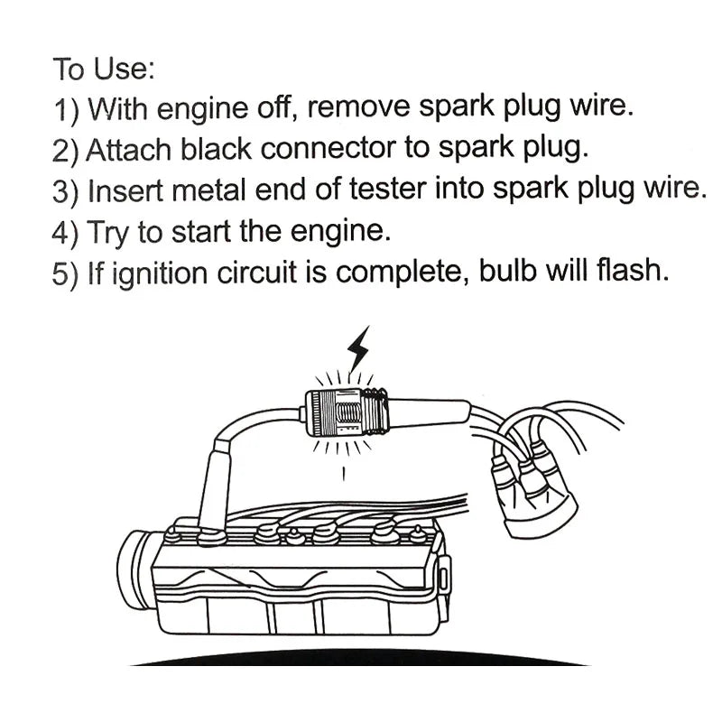 Spark Plug Tester Pen Test Car Engine Auto Diagnostic Tool