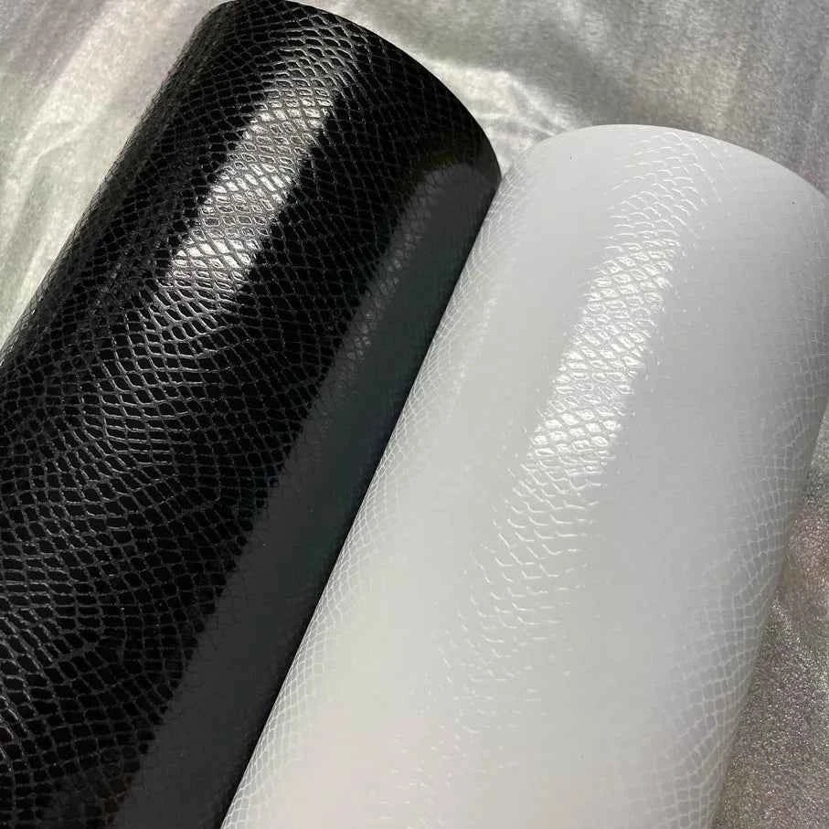 50CM*800CM Black Snake Skin Leather Grain Texture Vinyl Car Wrap Sticker Decal Film Adhesive Sticker Interior Car Styling